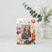 Summer Floral Spanish Beerdigung Gebet Platzkarte (Stehend Vorderseite)