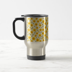 "Summer Floral Travel Mug - 15oz, leakproof" Reisebecher