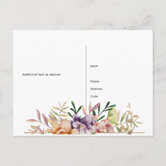 Summer Floral UAWG Print oder Digital Download Postkarte (Rückseite)