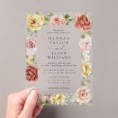 Summer Floral Wedding Acryleinladungen (Insitu (Handheld))