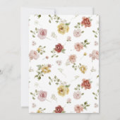 Summer Floral Wedding Einladung (Rückseite)