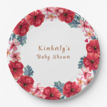 Summer Floral Wreath Baby Dusche