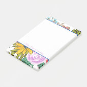 Summer Florals Personalisierte Noten Post-it Klebezettel (angewinkelt)