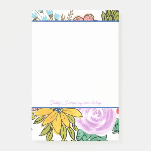 Summer Florals Personalisierte Noten Post-it Klebezettel (Vorderseite)