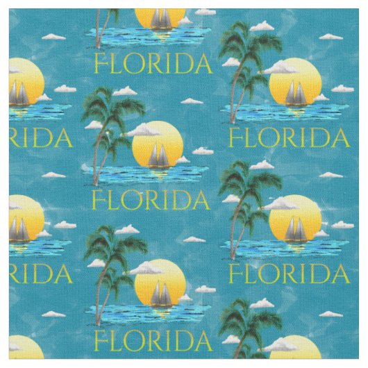 Summer Florida Sailboat Sunset Beach Coastal Stoff (Nahaufnahme)
