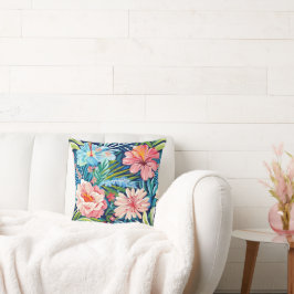 Summer Flowers Tropical Pretty Floral Pattern Kissen