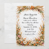 Summer Flowers Wedding Frame Einladung (Vorne/Hinten)