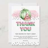 Summer Foil Balloon Letters Melon Birthday Dankeskarte (Vorderseite)