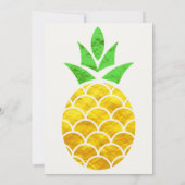 Summer Foil Gold geometrische Ananas | Geburtstag Einladung (Rückseite)