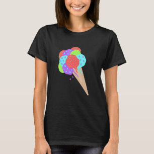 Summer Food grafisch mit neun Scoops Coolen Eises  T-Shirt