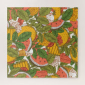 Summer Food Vintag Illustration Muster Puzzle (Horizontal)