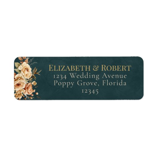 Summer Forest Witch Teal Address Label (Vorne)