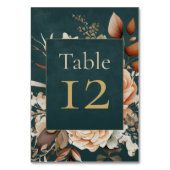 Summer Forest Witch Teal Table Number Tischnummer (Vorderseite)