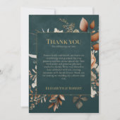Summer Forest Witch Teal Thank You Card Dankeskarte (Vorderseite)