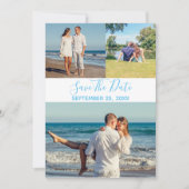 Summer Foto Collage Save the Date Card Einladung (Vorderseite)