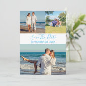 Summer Foto Collage Save the Date Card Einladung (Stehend Vorderseite)