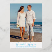 Summer Foto Collage Save the Date Card Folieneinladung (Rückseite)