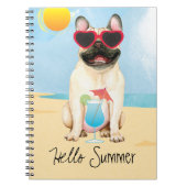 Summer French Bulldog Notizblock (Vorderseite)