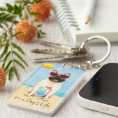 Summer French Bulldog Schlüsselanhänger (Vorderseite rechts)