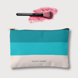 Summer Fresh Blue Beach Vibe Stripes Zubehörtasche