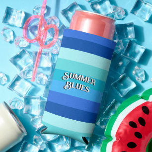 Summer Fresh Blue Strip Selters Dosenkühler