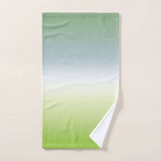 Summer Fresh Gradient Cool Blue Green Ombre Badhandtuch Set (Handtuch)