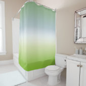 Summer Fresh Gradient Cool Blue Green Ombre Duschvorhang (Beispiel)