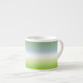 Summer Fresh Gradient Cool Blue Green Ombre Espressotasse (Vorderseite Rechts)
