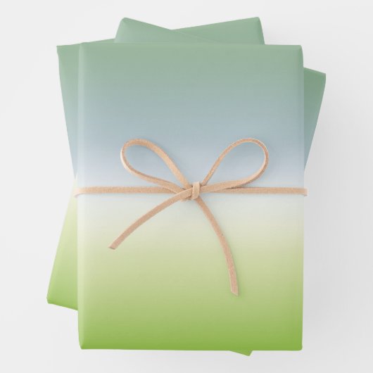 Summer Fresh Gradient Cool Blue Green Ombre Geschenkpapier Set (Beispiel)