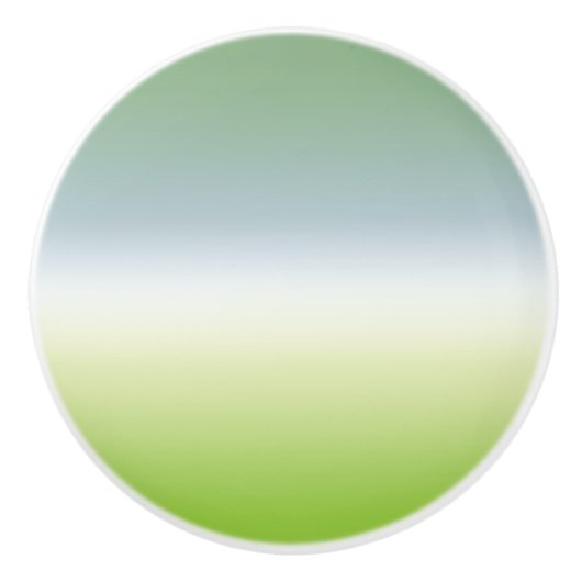 Summer Fresh Gradient Cool Blue Green Ombre Keramikknauf (Vorderseite)