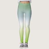 Summer Fresh Gradient Cool Blue Green Ombre Leggings (Vorderseite)