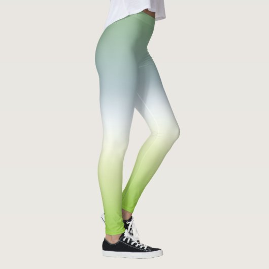 Summer Fresh Gradient Cool Blue Green Ombre Leggings (Rechts)