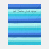 Summer Fresh Ocean Shades gestreift Fleecedecke (Vorderseite)