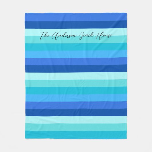 Summer Fresh Ocean Shades gestreift Fleecedecke (Vorderseite)