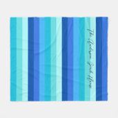 Summer Fresh Ocean Shades gestreift Fleecedecke (Vorderseite (Horizontal))