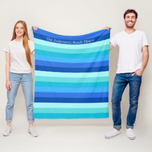 Summer Fresh Ocean Shades gestreift Fleecedecke