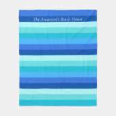 Summer Fresh Ocean Shades gestreift Fleecedecke (Vorderseite)