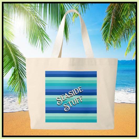 Summer Fresh Ocean Shades gestreift Jumbo Stoffbeutel