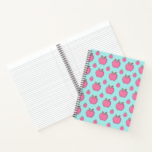 Summer Fresh Spiral Notebook von rosafarbenen Äpfe Notizblock