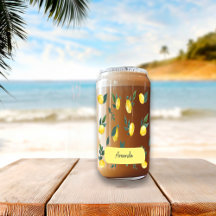 Summer Fresh Watercolor Lemons Individuelle Name