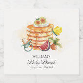 Summer Fruchtpancake Schnuller Brunch Babydusche Schaumweinetikett (Einzelnes Label)