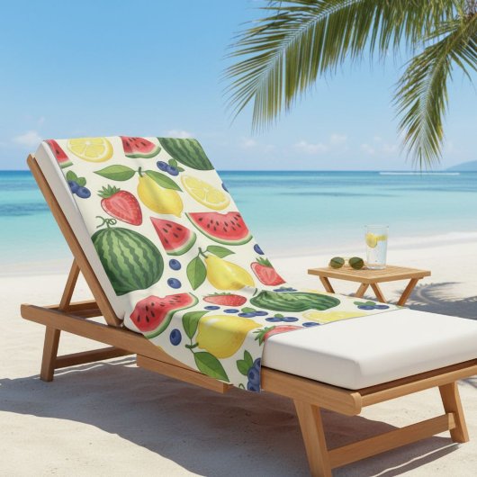 Summer Fruit Beach Towel - Watermelon & Assorted Strandtuch