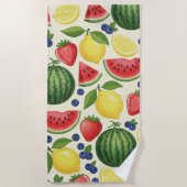 Summer Fruit Beach Towel - Watermelon & Assorted Strandtuch (Vorderseite)