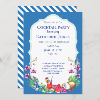 Summer Fruit Birthday Cocktail Party Einladung