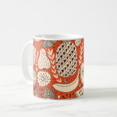 Summer Fruit Doodle Vintag Kaffeetasse (Vorderseite Links)