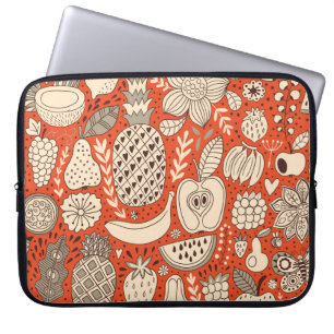 Summer Fruit Doodle Vintag Laptopschutzhülle