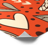 Summer Fruit Doodle Vintag Poster (Ecke)