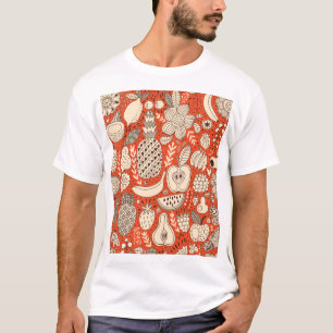 Summer Fruit Doodle Vintag T-Shirt