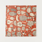 Summer Fruit Doodle Vintag Wandteppich (Vorderseite (Horizontal))