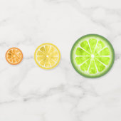 Summer Fruit Drinks Lemon, Limon, Orange ID537 Konfetti (Rückseiten)